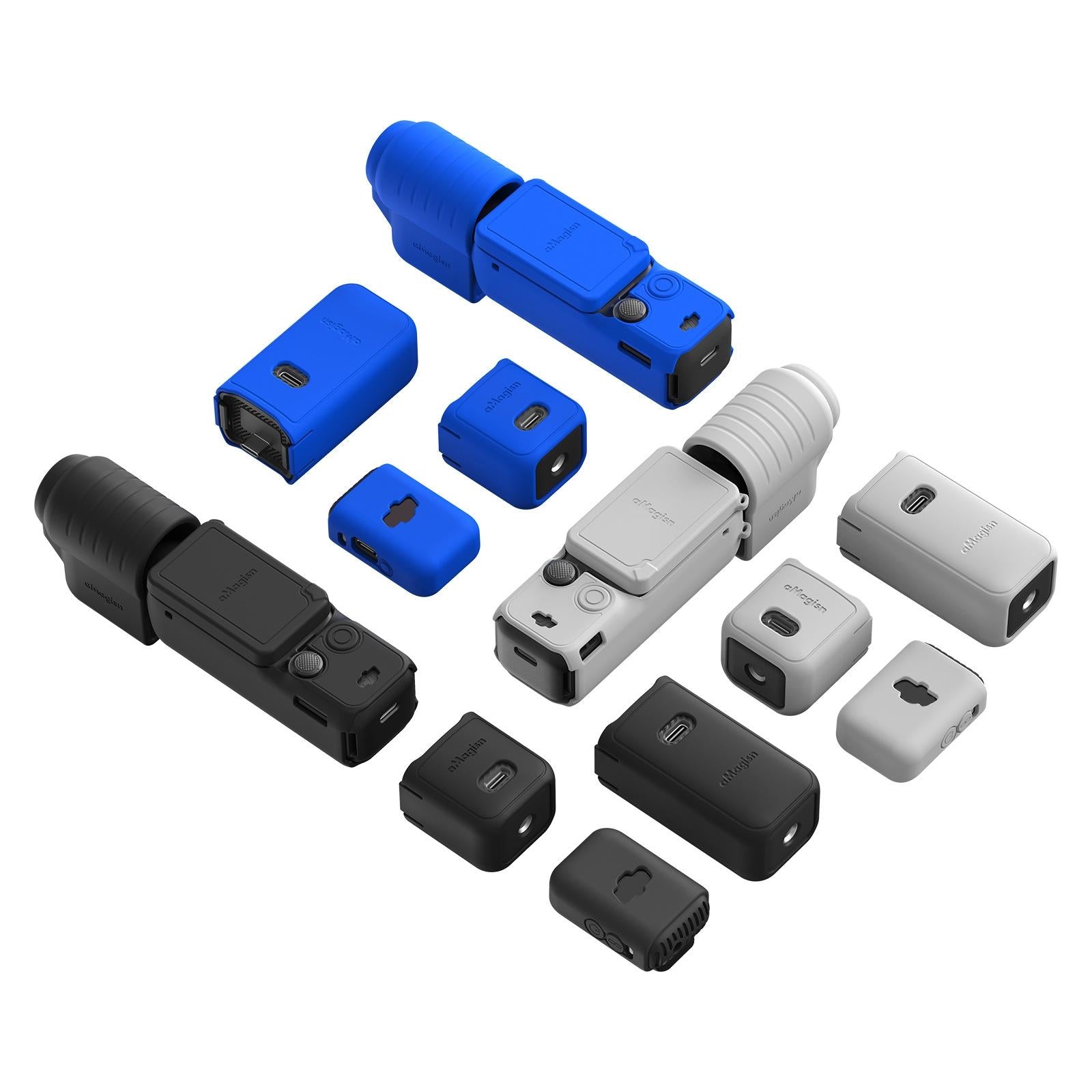 V562-2075554060DBT-202505211925-07 5-in-1 Silicone Case for Dji Pocket 3 Camera Accessories - 5 In 1 Blue - Image 8