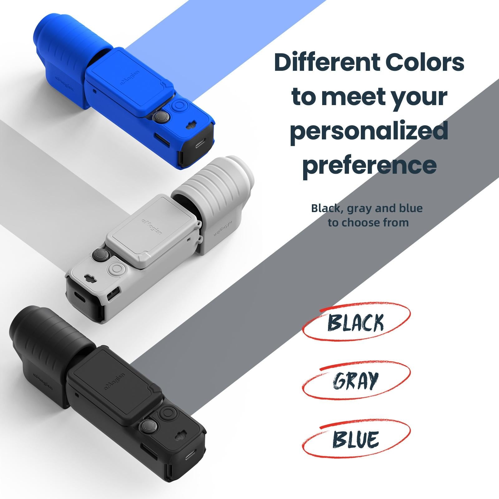 V562-2075554060DBT-202505211925-09 5-in-1 Silicone Case for Dji Pocket 3 Camera Accessories - 5 In 1 Blue - Image 10
