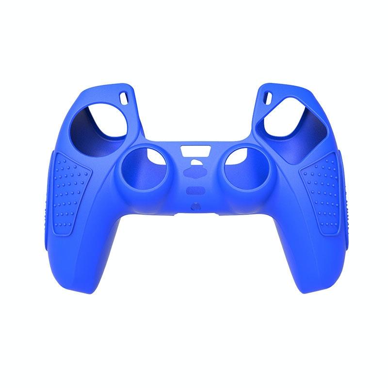 V562-2087474060DBT-202504181915-10 Black Silicone Protective Case for Ps5 Gamepad - Anti-skid Cover - Blue - Image 11