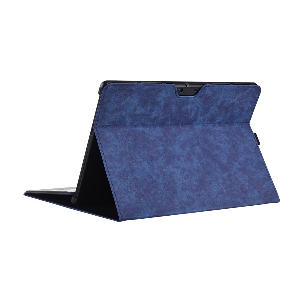 V562-2091191060DBT-202504291930-04 Dark Blue Leather Tablet Case For Microsoft Surface Pro X - 13 Inch - Image 5