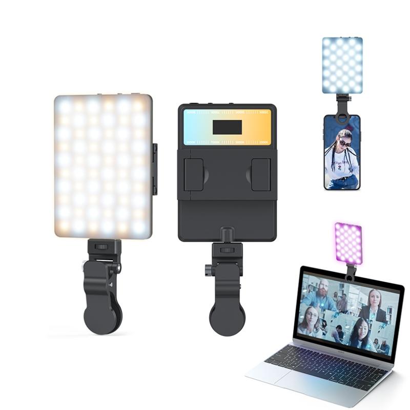 V562-2094353060DBT-202503061905-01 5w Mobile Phone Fill Light for Live Broadcast with Screen - V11 Cool & Warm - Image 2