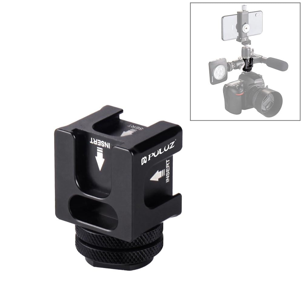 V562-2303UP-202503062205-01 Aluminum 4-Head Hot Shoe Mount Adapter For Microphone And Flash Light - Image 2