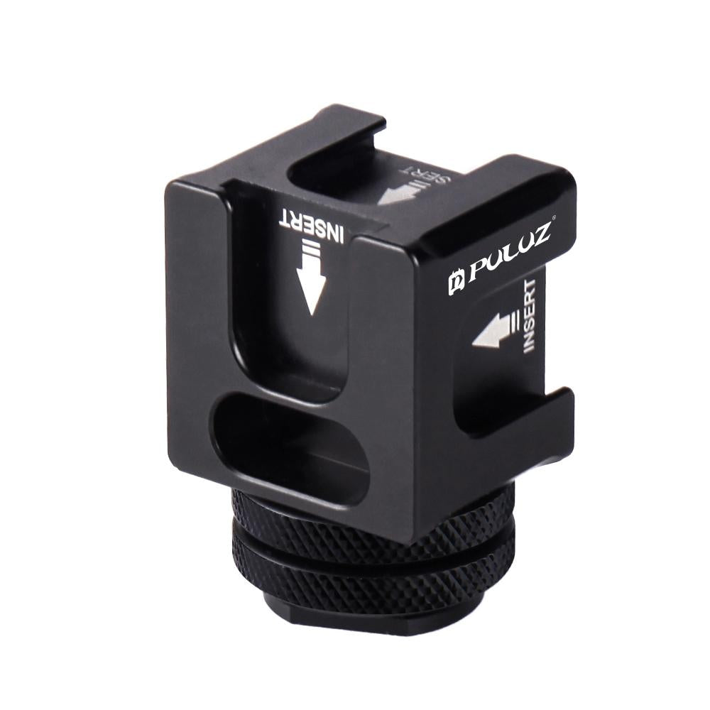 V562-2303UP-202503062205-02 Aluminum 4-Head Hot Shoe Mount Adapter For Microphone And Flash Light - Image 3