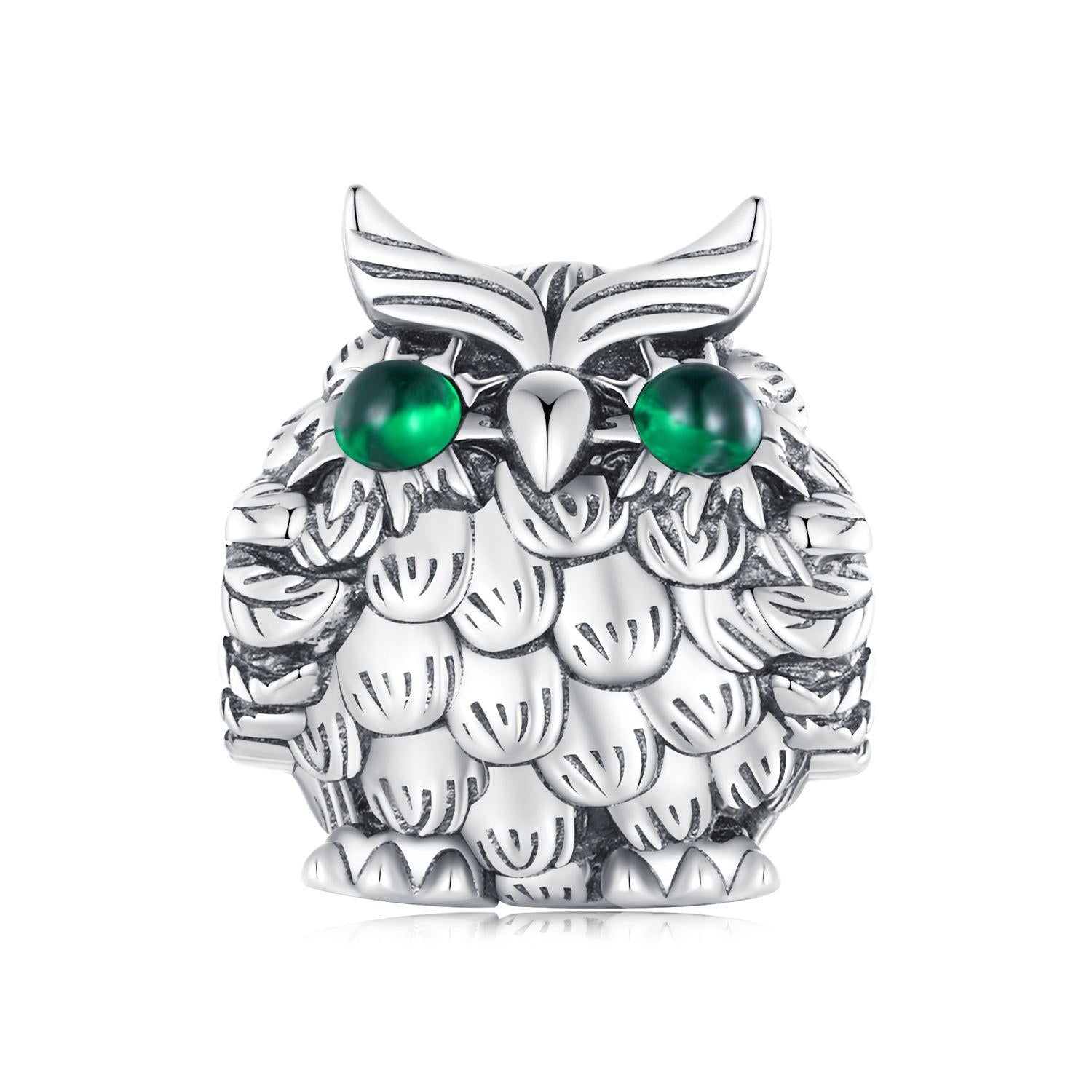 V562-2370EWEJ-202504111721-00 925 Sterling Silver Owl Pendant Necklace Charm For Diy Bracelets - Image 1