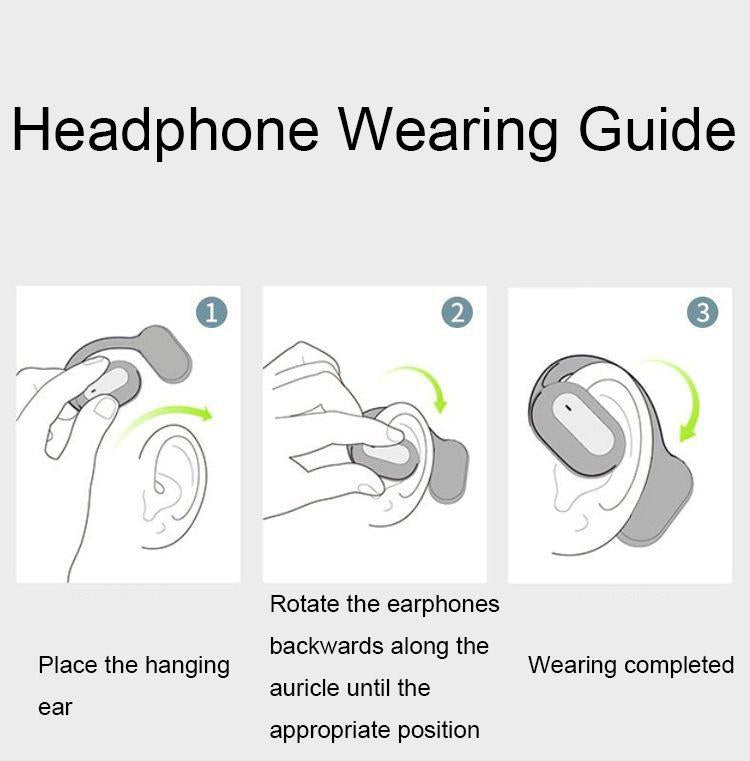 V562-3058134060DBT-202504251715-04 Wireless Bluetooth 5.2 Earphones with Noise Reduction Ear-mounted Design - Black Bag With Accessories - Image 5