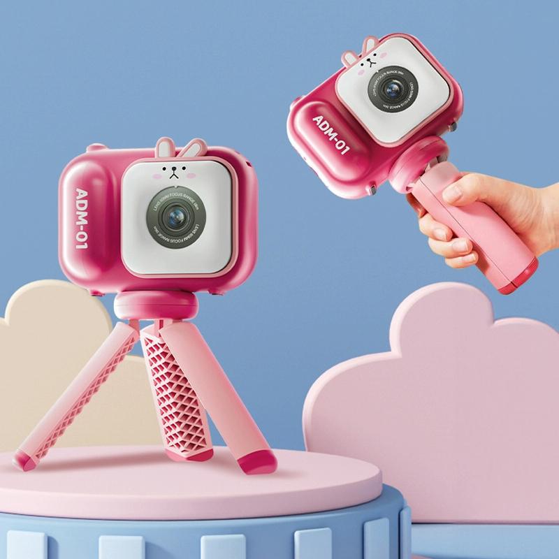 V562-3069994060DBT-202502241540-03 48Mp Dual Lens Kids Digital Camera With 2.4 Ips Screen And 32Gb Tf Card - Blue Fox - With 32G Tf Card Pink Bunny - Image 4