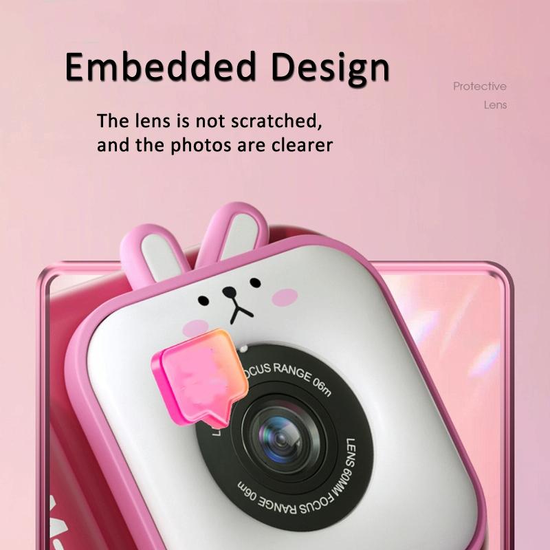 V562-3069994060DBT-202502241540-05 48Mp Dual Lens Kids Digital Camera With 2.4 Ips Screen And 32Gb Tf Card - Blue Fox - With 32G Tf Card Pink Bunny - Image 6