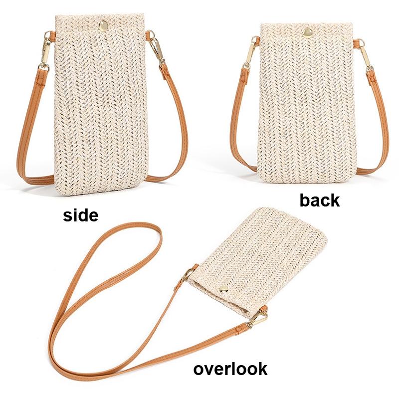 V562-3083032060DBT-202505191453-03 Beach Bag With Magnetic Buckle Straw Beige - Image 4