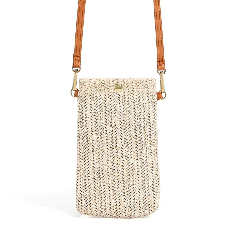 V562-3083032060DBT-202505191453-04 Beach Bag With Magnetic Buckle Straw Beige - Image 5