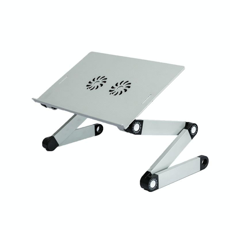 V562-4029837750DBT-202505221820-01 Foldable Laptop Desk with Fan & Mouse Board - Aluminum Alloy Height-adjustable - Image 2