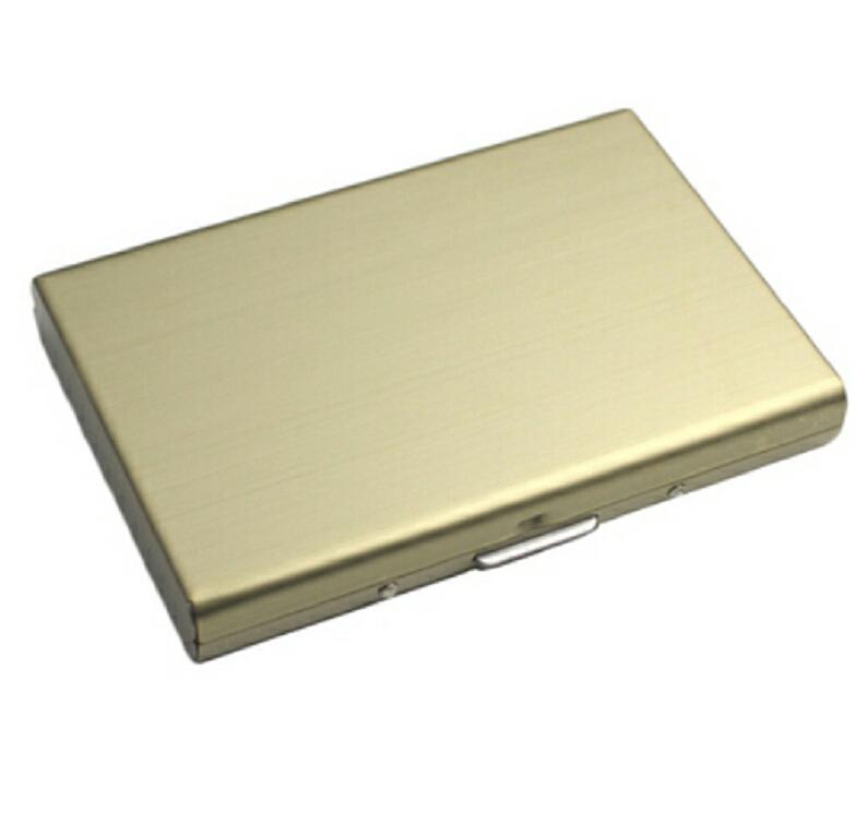 V562-405489840DBT-202503280310-02 Ultra Thin Stainless Steel Travel Card Holder Wiredraw Gold - Image 3