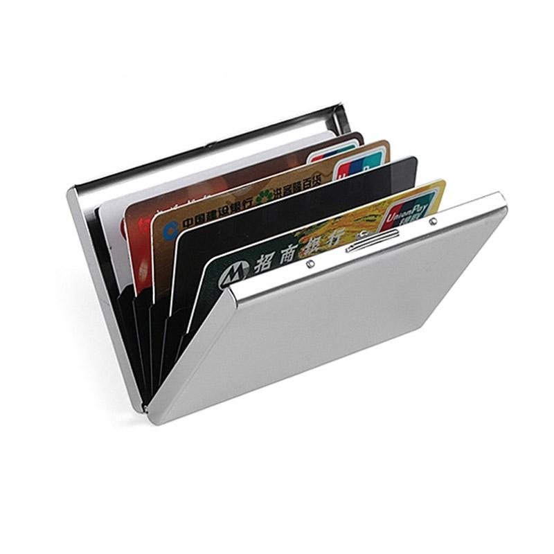 V562-405489840DBT-202503280310-03 Ultra Thin Stainless Steel Travel Card Holder Wiredraw Gold - Image 4