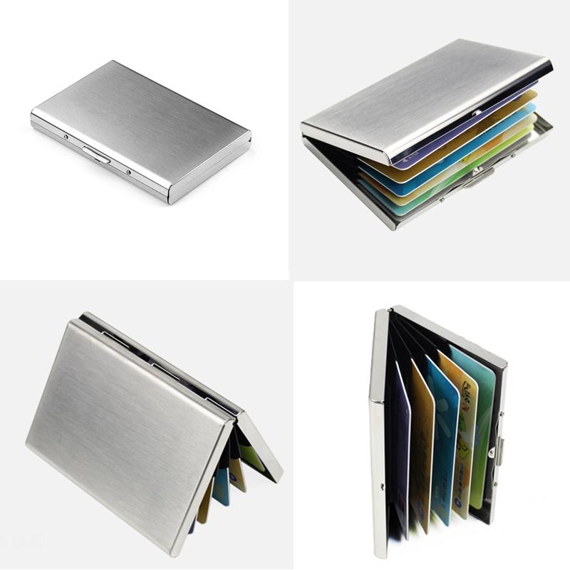 V562-405489840DBT-202503280310-04 Ultra Thin Stainless Steel Travel Card Holder Wiredraw Gold - Image 5