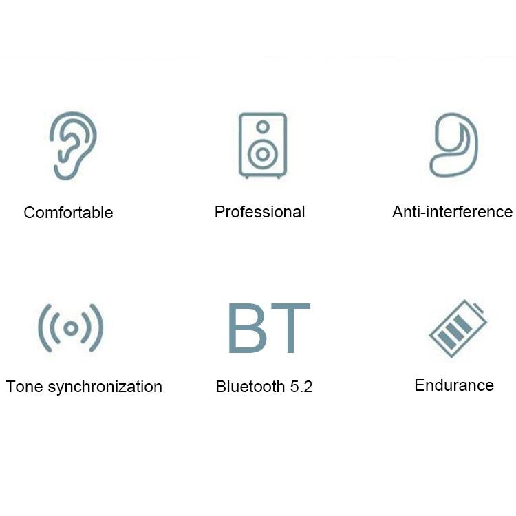 V562-4058134060DBT-202504251715-05 Wireless Bluetooth 5.2 Earphones with Noise Reduction Ear-mounted Design - White Bag With Accessories - Image 6