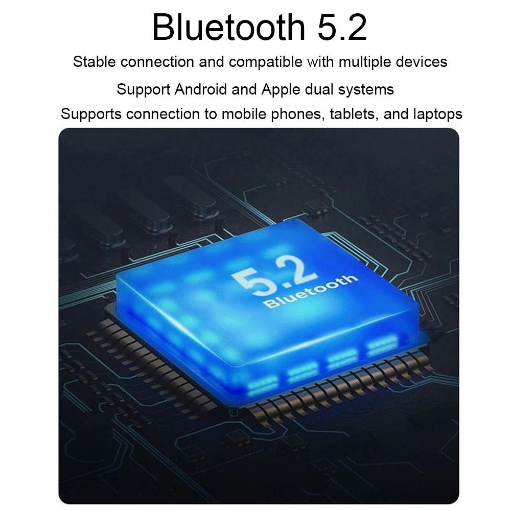 V562-4058134060DBT-202504251715-12 Wireless Bluetooth 5.2 Earphones with Noise Reduction Ear-mounted Design - White Bag With Accessories - Image 13