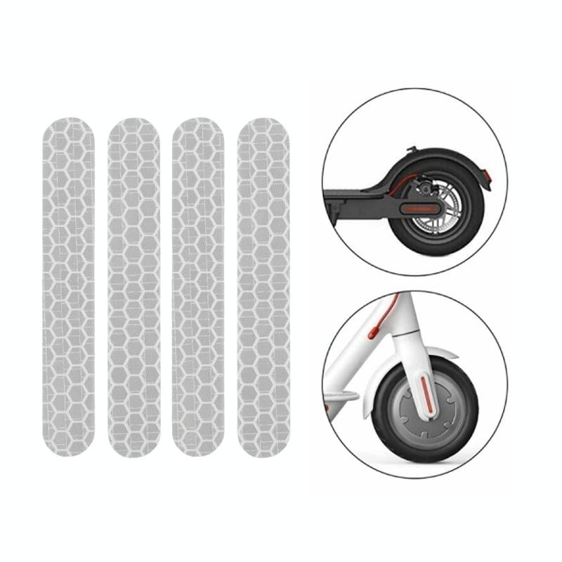 V562-4081902750DBT-202505291146-00 Reflective Stickers for Ninebot Max G30 Scooter - White - Image 1