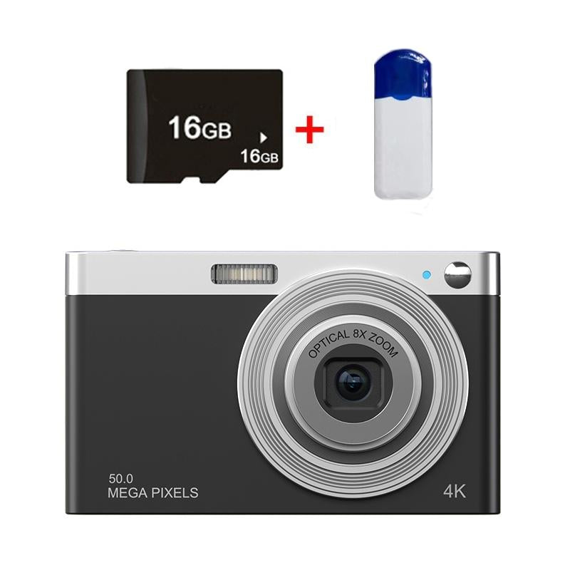 V562-4120023060DBT-202502212020-01 4k 8x Optical Zoom Telescopic Lens Digital Camera with Card Reader & 16g - Black - Image 2