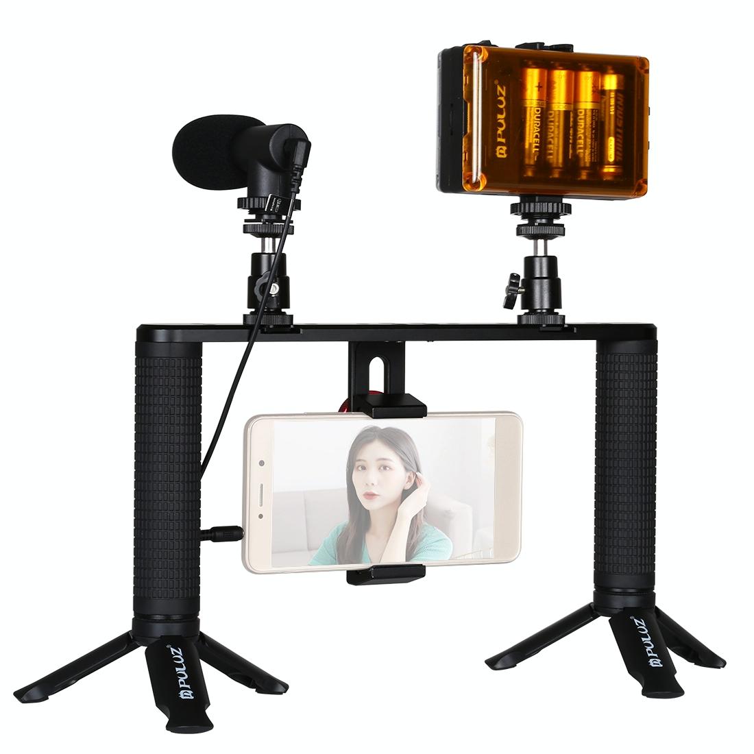 V562-4203TKP-202502212300-02 4-In-1 Vlogging Kit With Led Light Microphone Tripod And Stabilizer - Image 3