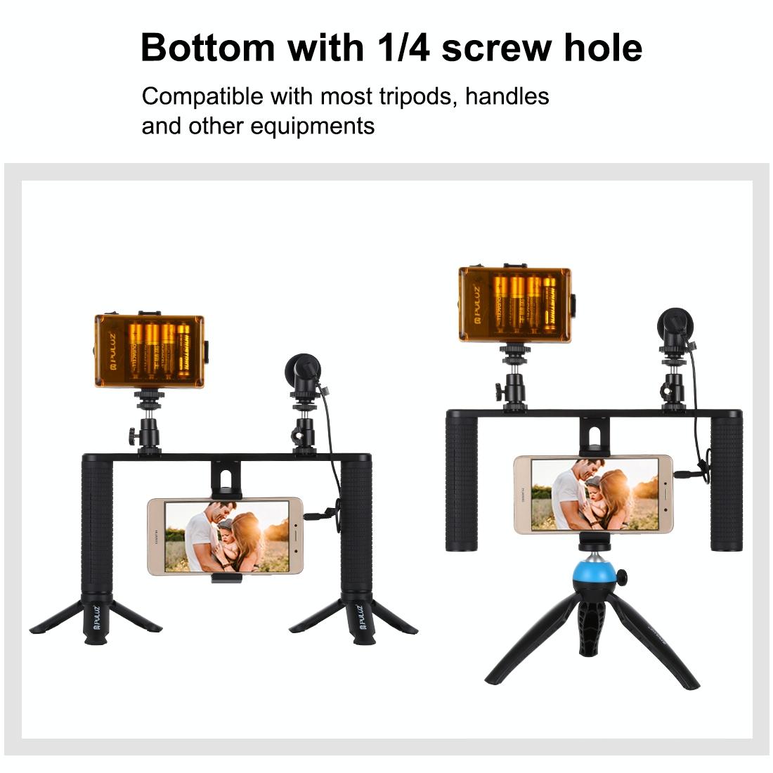 V562-4203TKP-202502212300-07 4-In-1 Vlogging Kit With Led Light Microphone Tripod And Stabilizer - Image 8