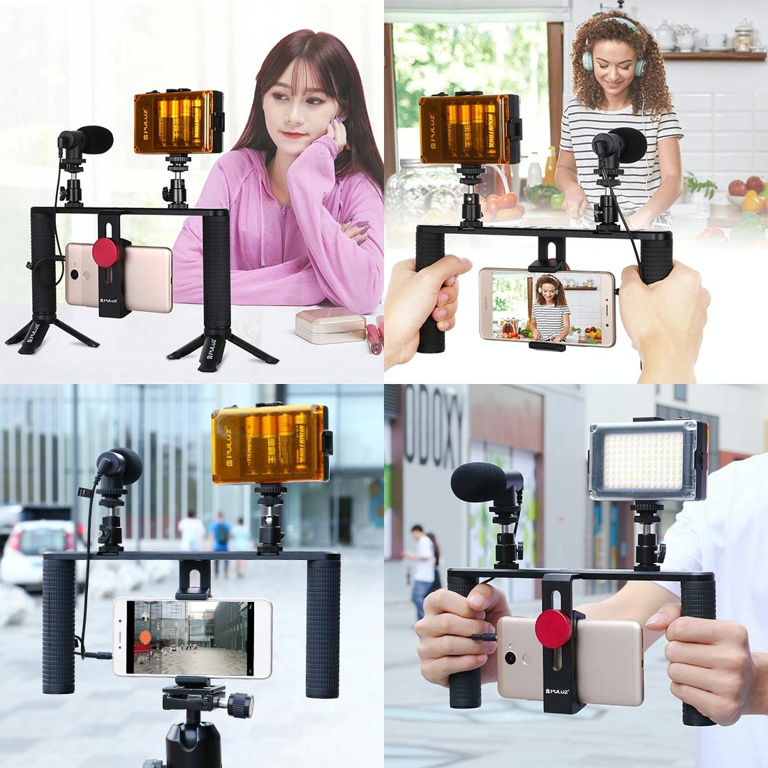V562-4203TKP-202502212300-10 4-In-1 Vlogging Kit With Led Light Microphone Tripod And Stabilizer - Image 11