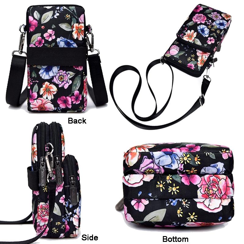 V562-5024774060DBT-202505191612-03 Animal Park Mini Crossbody Phone Wallet With Arm Band - Rural Flower - Image 4