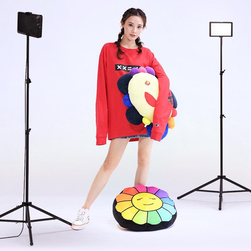 V562-5029843060DBT-202502211955-02 8 Three-colour Photography Flat-panel Live Fill Light - 0.5m Bracket & Bluetooth Remote - Image 3