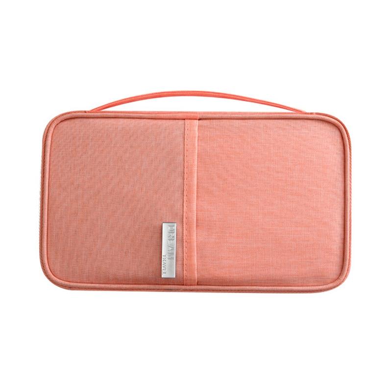 V562-5034083060DBT-202503282010-11 Waterproof Travel Document Bag Black Large - Orange Pink Large - Image 12