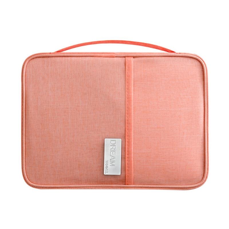 V562-5034083060DBT-202503282010-14 Waterproof Travel Document Bag Black Large - Orange Pink Large - Image 15