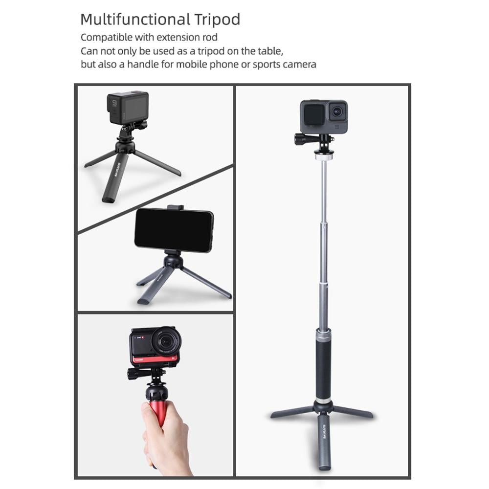 V562-5050591750DBT-202502212310-05 Aluminum Alloy Mini Tripod for Insta360 Go Dji Action and Gopro - Image 6