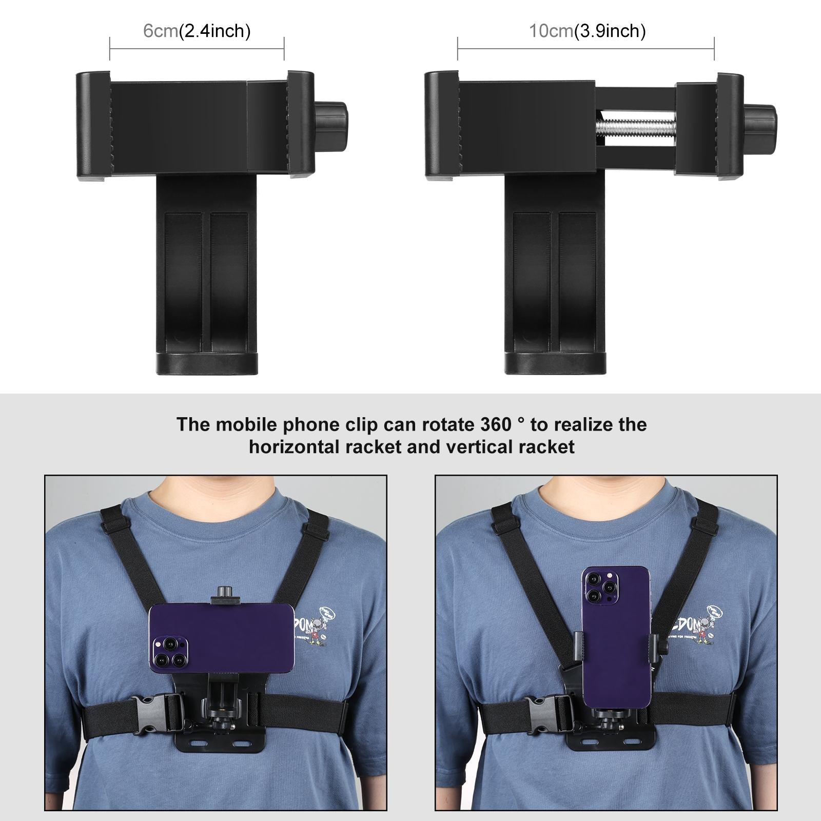 V562-509UP-221041-04 Adjustable Body Mount Belt with Phone Clamp and j Hook Mount - Image 5