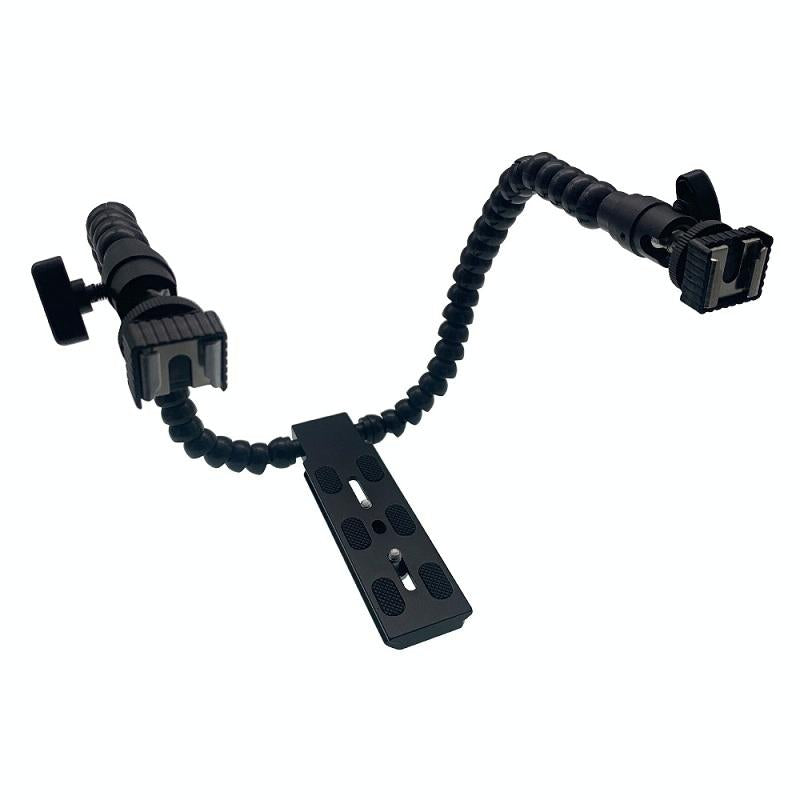 V562-51408650DBT-202503062125-02 Adjustable Dual Arm Flash Bracket Mount For Hot Shoe - Image 3
