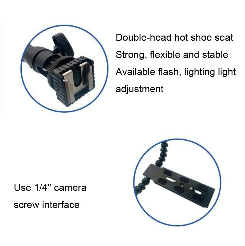 V562-51408650DBT-202503062125-05 Adjustable Dual Arm Flash Bracket Mount For Hot Shoe - Image 6