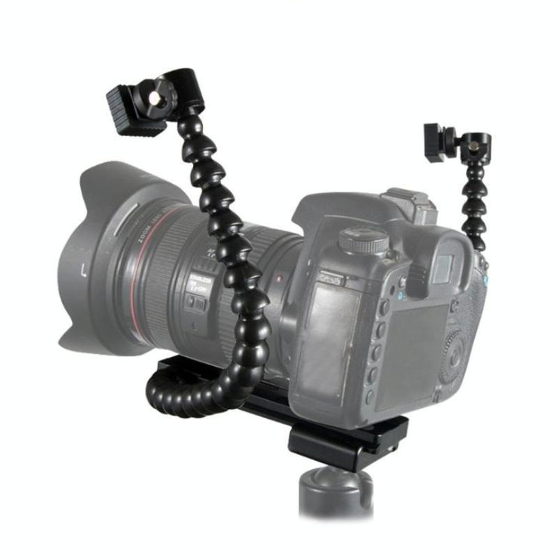 V562-51408650DBT-202503062125-07 Adjustable Dual Arm Flash Bracket Mount For Hot Shoe - Image 8