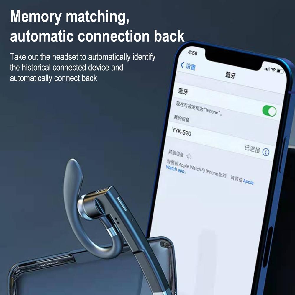 V562-5290D6PI-202505222047-07 Wireless Bluetooth Earphone with Rotatable Earhook - Noise Cancelling - Image 8