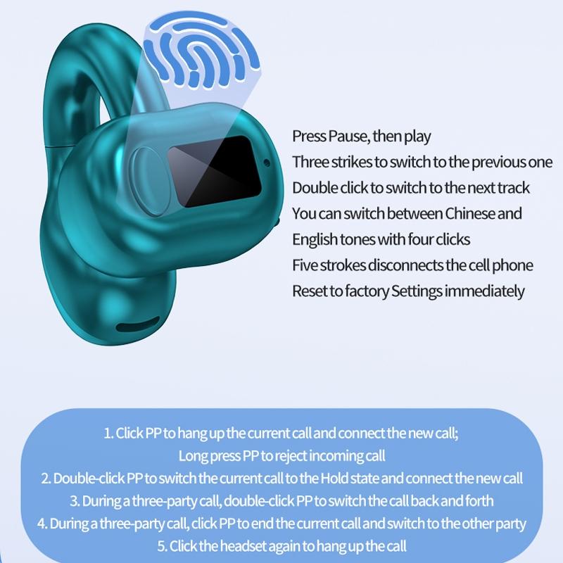 V562-6031053060DBT-202505222037-08 Waterproof Bluetooth Earphones with Ear Clip - M10 - Image 9