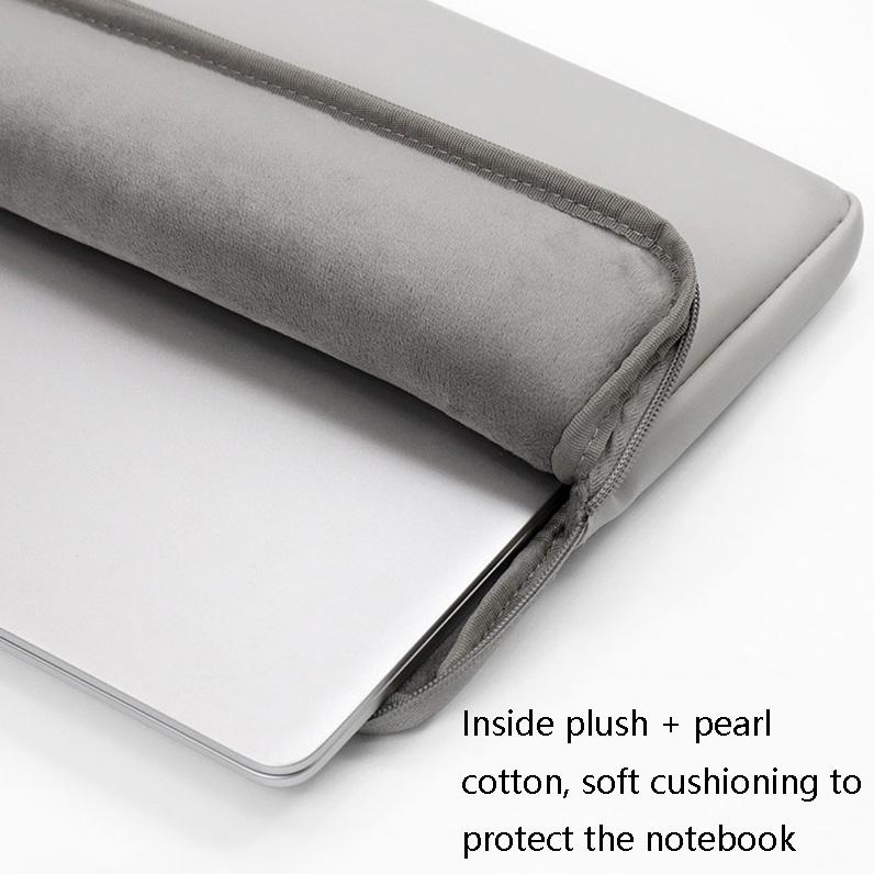 V562-6631475950DBT-202504022035-03 Double-Layer Leather Laptop Bag - Apricot - Fits 13 / 13.3 / 14 Inch - Image 4