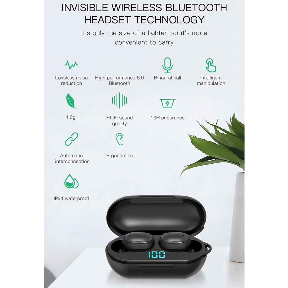 V562-7250D6PI-202502212235-08 Wireless Bluetooth Earphones with Digital Display & Charging Box - H6 Tws - Image 9