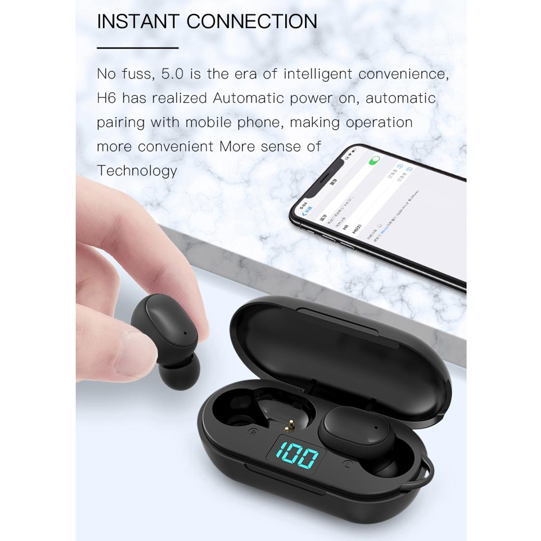 V562-7250D6PI-202502212235-10 Wireless Bluetooth Earphones with Digital Display & Charging Box - H6 Tws - Image 11
