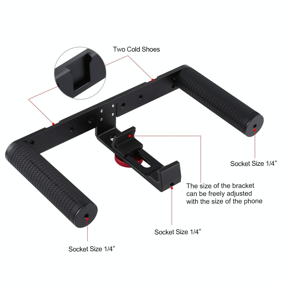 V562-8203TKP-202505211910-07 4-In-1 Vlogging Kit With 4.7 Ring Light Mic Tripod & Stabilizer - Image 8