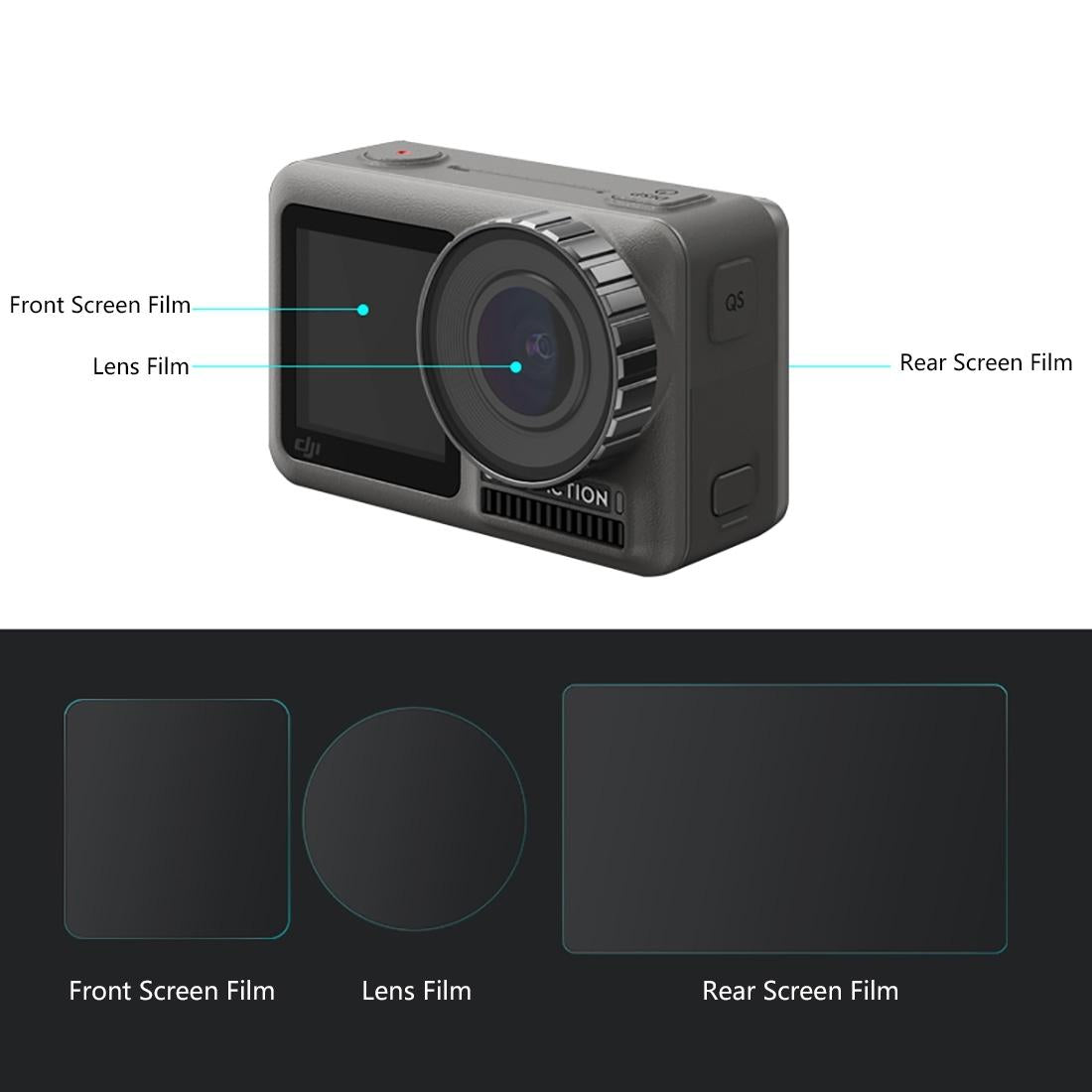 V562-883UP-202502212225-05 9h Tempered Glass Film for Dji Action Lens and Lcd Display - Image 6