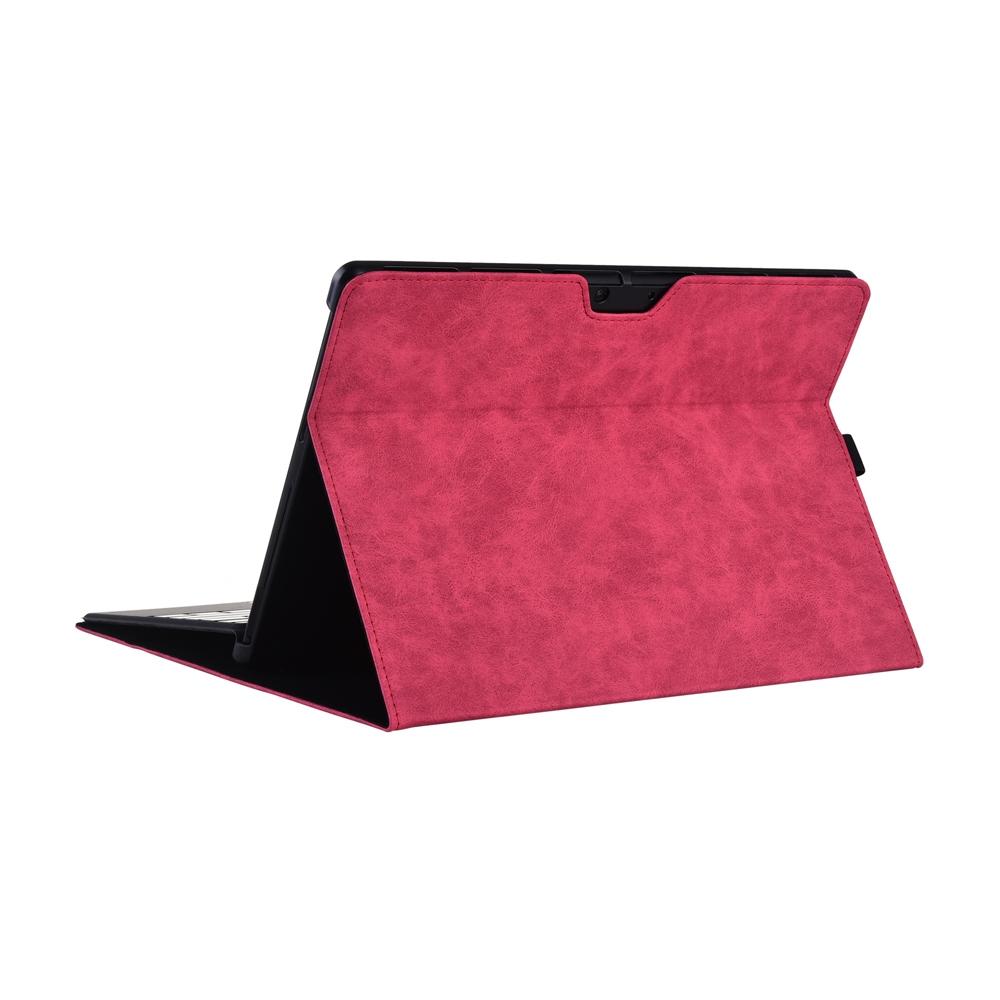 V562-9091191060DBT-202504022025-04 Leather Tablet Case For Microsoft Surface Pro X - Rose Red With Power Bag 13 Inch - Image 5