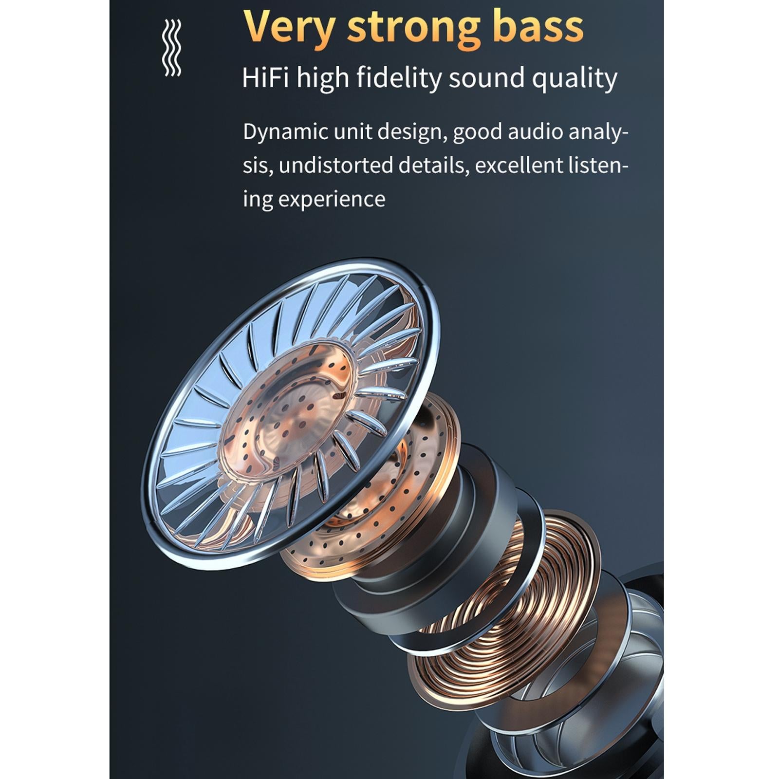 V562-944900ADE-202505261746-03 Waterproof Wireless Bluetooth 5.0 Earphones with Charging Box and Led Display - Image 4
