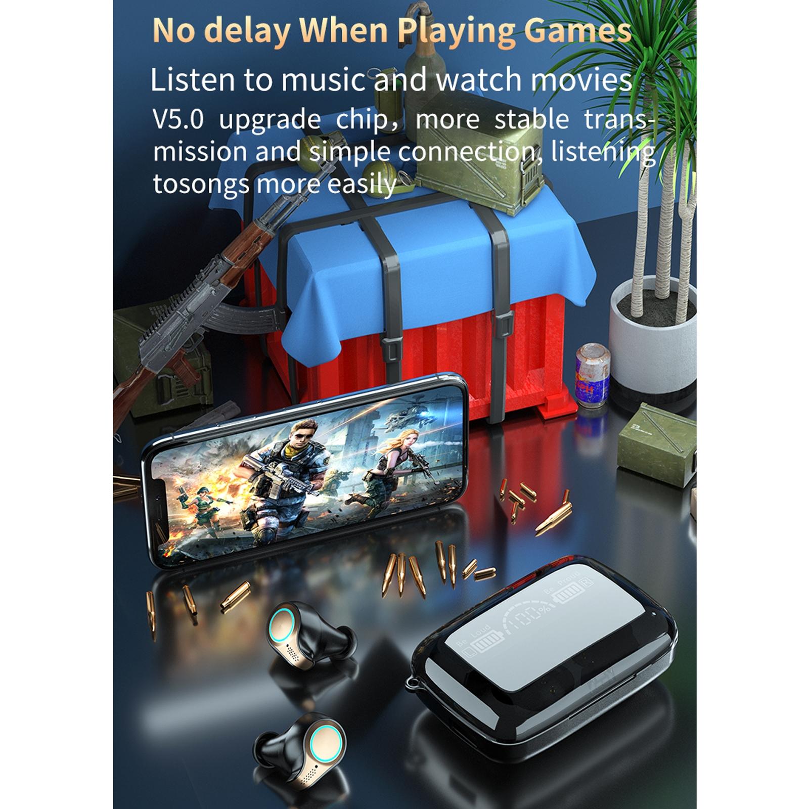 V562-944900ADE-202505261746-09 Waterproof Wireless Bluetooth 5.0 Earphones with Charging Box and Led Display - Image 10