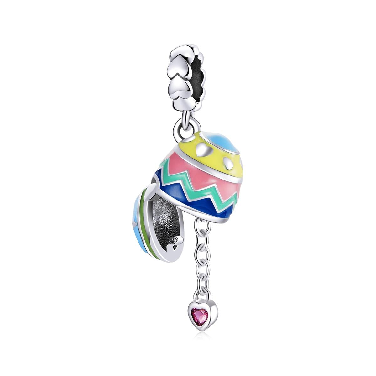 V562-9632100ADE-202504111710-00 925 Sterling Silver Lucky Egg Pendant For Diy Bracelets & Necklaces - Image 1