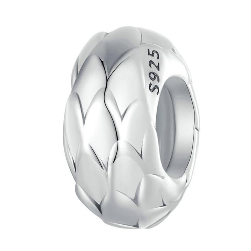 V562-A1001173060DBT-202505231420-00 925 Sterling Silver Feather Textured Spacer Bead Bracelet / Necklace Set - Image 1