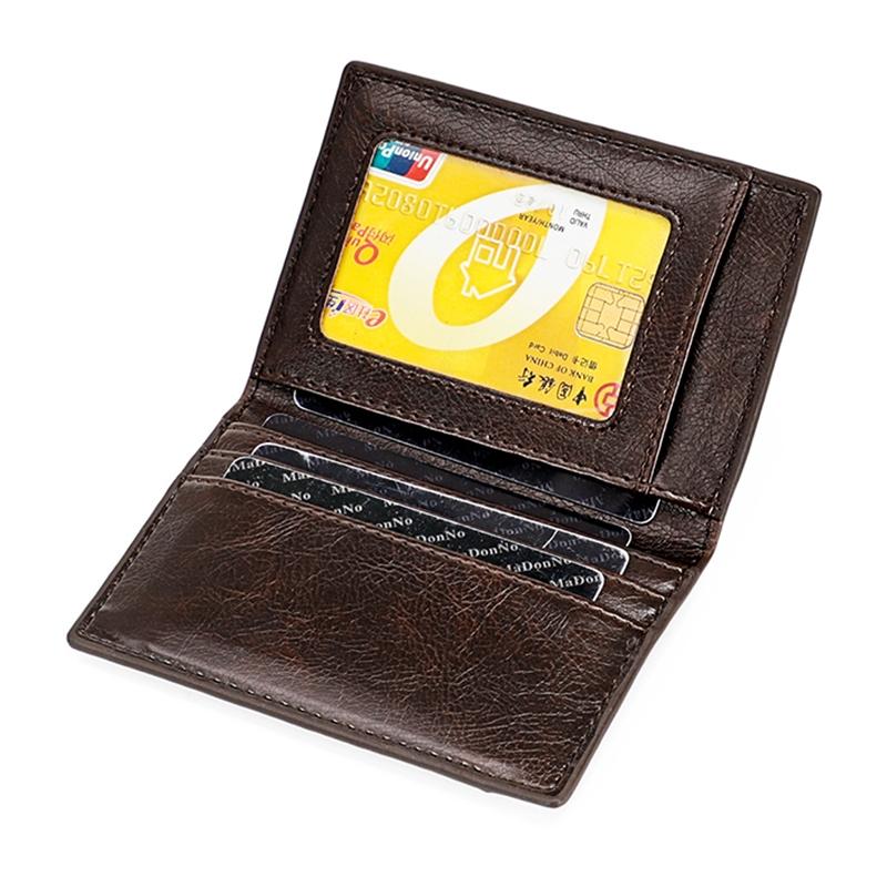 V562-A100198200ADE-202503280306-01 Ultra Thin Pu Leather Card Holder Mini - Coffee - Image 2