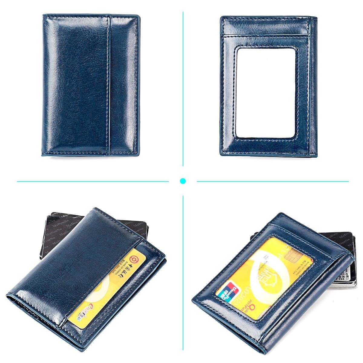 V562-A100198200ADE-202503280306-07 Ultra Thin Pu Leather Card Holder Mini - Coffee - Image 8