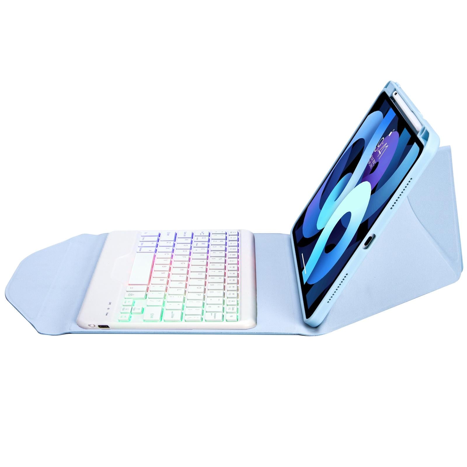 V562-A100972300ADE-202504291937-15 Bluetooth Keyboard Leather Case For Ipad Pro 11 - Backlit With Pen Slot - Black - Image 16