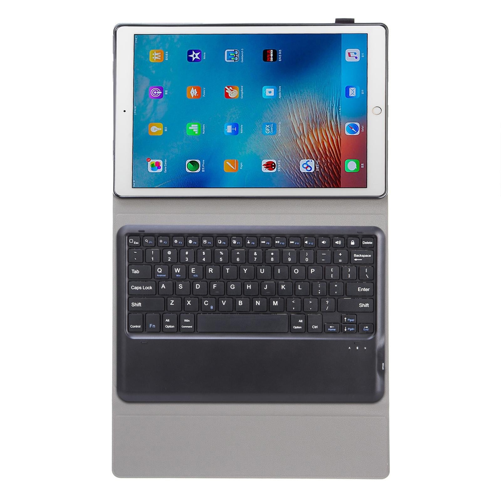 V562-A101206200ADE-202504292022-04 Detachable Bluetooth Keyboard Leather Case For Ipad Pro 12.9 With Tpu Bracket - Black - Image 5