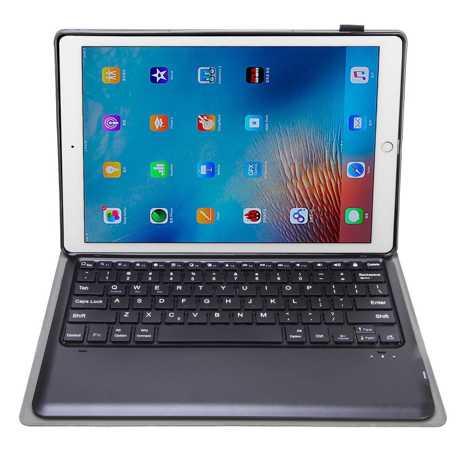 V562-A101206200ADE-202504292022-05 Detachable Bluetooth Keyboard Leather Case For Ipad Pro 12.9 With Tpu Bracket - Black - Image 6